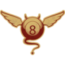 Devil Red Eight Ball Sticker