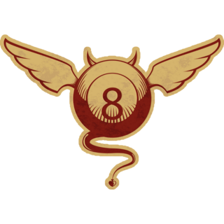 Devil Red Eight Ball Sticker