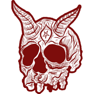 Devil Skull In Your Nightmare Sticker