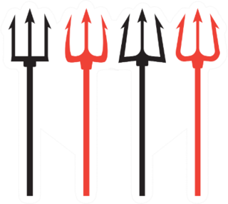 Devil Trident Set Sticker