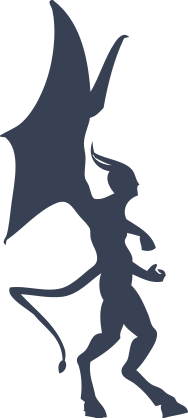 Devil With Large Wings Sticker