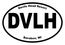 Devils Head Resort Oval Sticker