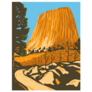 Devils Tower National Monument In Wyoming Sticker