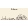 Dhaka Skyline Drawn Sticker
