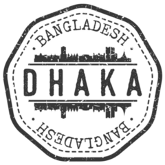 Dhaka Travel Stamp Sticker