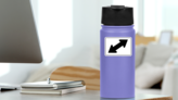 Diagonal Arrow Sticker on a Water Bottle (New) example