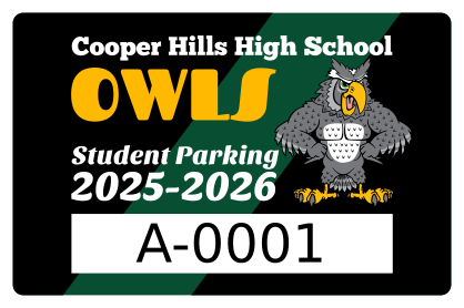 Diagonal Stripe Rectangle Parking Permit Sticker