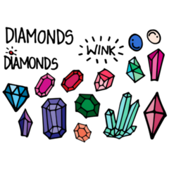 Diamond Doodle Sticker Sheet