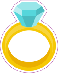 Diamond Engagement Ring Sticker
