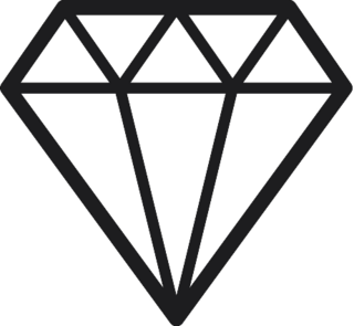 Diamond Icon Flat Style Sticker