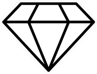 Diamond Icon Vector Illustration Sticker