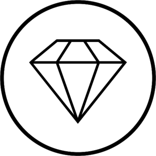 Diamond in Circle Sticker