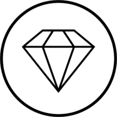 Diamond in Circle Sticker