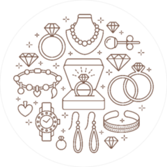 Diamond Jewelry Set Sticker