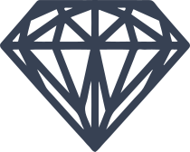 Diamond Line Art Sticker