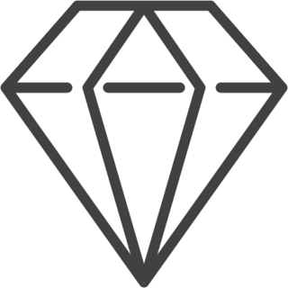 Diamond Line Icon Sticker