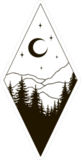 Diamond Mountains Landscape Line Sticker