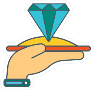 Diamond on Serving Tray Sticker