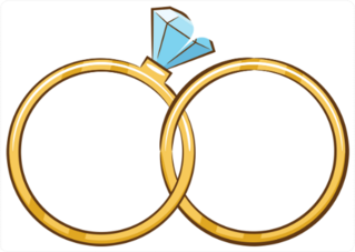Diamond Ring And Wedding Band Sticker