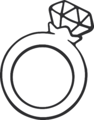Diamond Ring Illustration Sticker