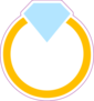 Diamond Ring - Wedding Or Engagement Ring Sticker