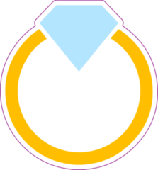 Diamond Ring - Wedding Or Engagement Ring Sticker