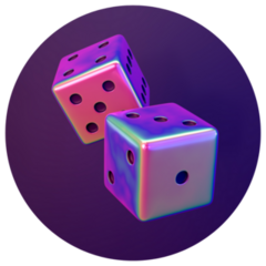 Dice On Dark Gradient Background Sticker