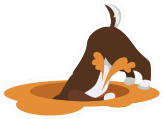 Digging Dog Sticker