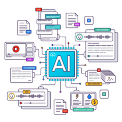 Digital AI Robot Interface Sticker