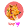 Digital Art Dog Astrological Sign Virgo Sticker