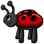 Digital Illustration Of A Cute Ladybug Sticker