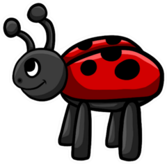 Digital Illustration Of A Cute Ladybug Sticker
