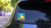 Dim Sum Poster Sticker on a Rear Car Window (New) example