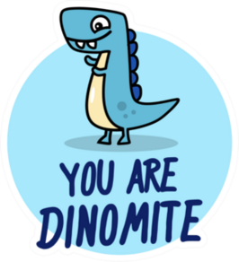 Dinomite Dinosaur Sticker