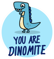 Dinomite Dinosaur Sticker