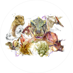 Dinosaur Collage Sticker