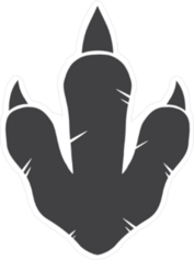 Dinosaur Footprint Sticker