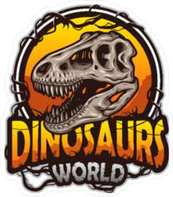 Dinosaurs World Logo Sticker