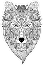 Dire Wolf Zentangle Sticker
