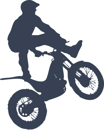 Dirt Biker Rider In Air Sticker