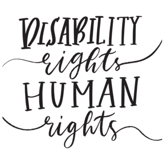Disability Rights Are Human Rights Cursive Sticker