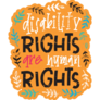 Disability Rights Are Human Rights Orange Sticker