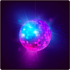 Disco Ball With Bright Rays And Bokeh Sticker
