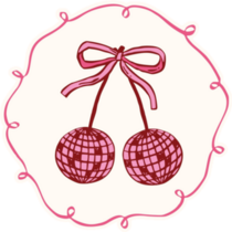 Disco Cherry Frame Sticker