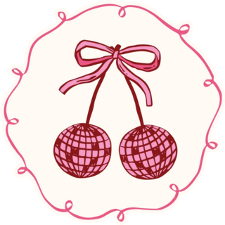Disco Cherry Frame Sticker