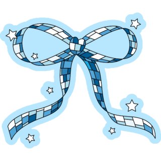 Disco Coquette Bow Sticker