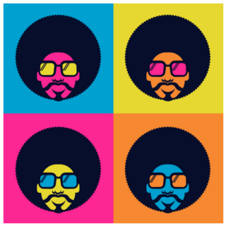 Disco Dance Poster 70s Bright Colors Sticker 