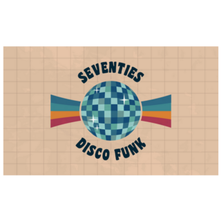 Disco Funk 1970s Sticker