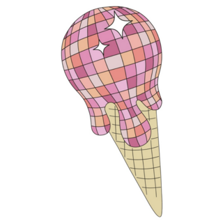 Disco Sparkling Ice Cream Sticker