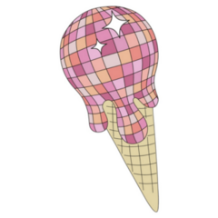 Disco Sparkling Ice Cream Sticker